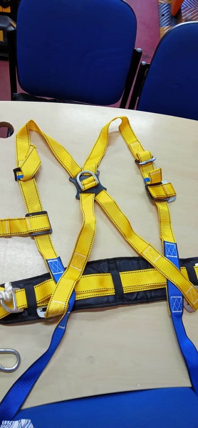 Safety Full Body Harness c/w Lanyard Single Hook